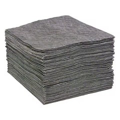 Spilltech Sorbent Pad, 28 gal, 15 in x 19 in, , Gray, 100 PK GPL100H Spilltech