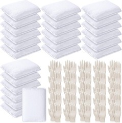 24 Set Wood Stain Applicators and Disposable Latex Gloves