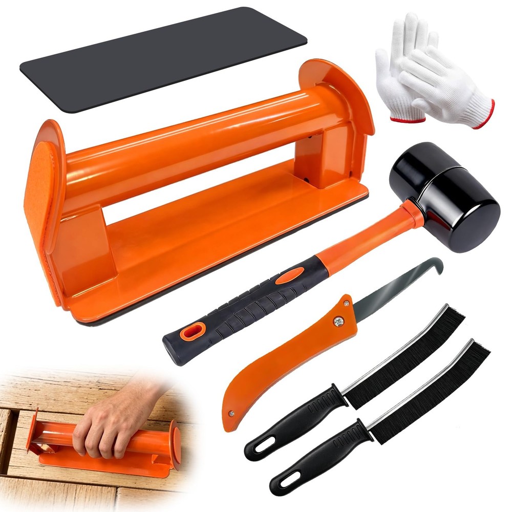 Floor Gap Fixer Tool for Laminate Vinyl Wood Flooring Repair Kit, Orange
