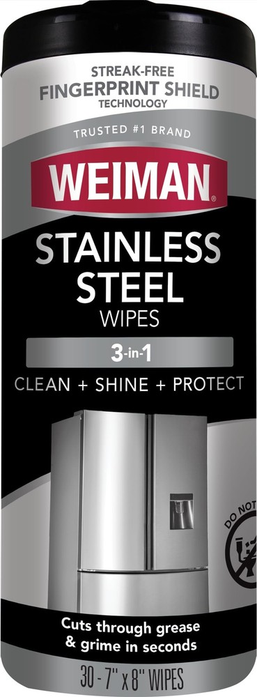 Weiman Stainless Steel Cleaner, 30 30 Count (Pack of 1), stainless steel
