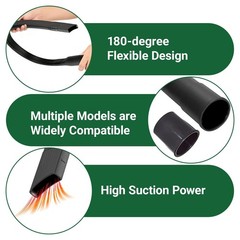 EZ SPARES Flexible Vacuum Crevice Attachment,Crevice Tool