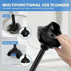Toilet Plunger with Holder, Plungers for Style 1(For 5.3-in Drain), No