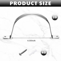 MorningRo 20 Pcs Hangers for 4″ Dust Collection Hose and Pipe main black