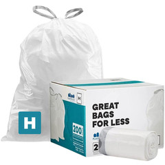 Plasticplace Custom Fit Trash Bags Compatible W Simplehuman Code H Drawstring