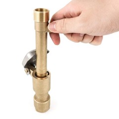 QWORK 2 Sets G3/4 BSP Brass Quick Coupler Valves – Compatible Keys 3/4 inch