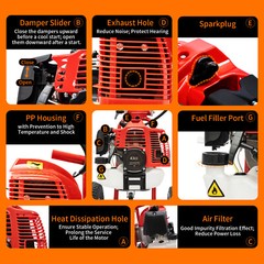 1.7hp Gas Power Walk Behind tractor dirt snow Sweeper Broom Driveway Walkway USA