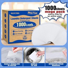 1000 Loads Mega Pack Laundry 1000-loads, 1000-loads [Fragrance Free]