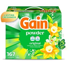 Gain Powder Laundry Detergent, Original Scent, 167 154 Ounce (Pack of 1)