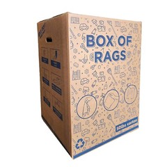 White Recycled Sheeting Rags Wiping Rags – 50 lbs. Box – Multi Purpose Cleaning
