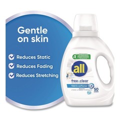 Dial 47430 34 oz Bottle Liquid Fabric Softener – Fragrance Free (6/CT) New