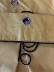 2 yellow janitorial cart bags 25 Gallon Zippered Front Triple S brand Lot Of 2