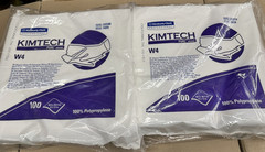 2 pk Kimtech Pure W4 Disposable Cleanroom Wipe 9″x9″ 33390, 2×100 Wipes