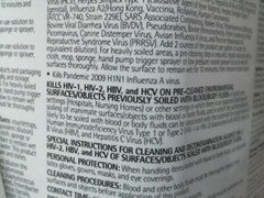 Hospital grade Disinfectant 1/2 Gal Makes 32 Gallons see pics Label Information
