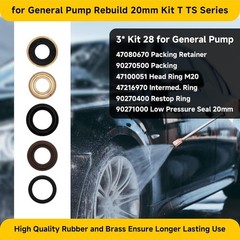 For General Pump Rebuild 20Mm Kit, Compatible with General Pump T1011 TS1011 TS1