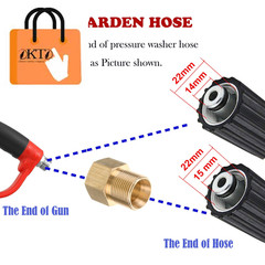 Deluxe Pressure Washer Gun, with Replacement 40inch, Black, Red
