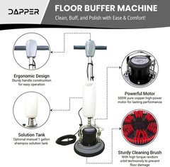 13″ Heavy-Duty Multi-Functional Floor Buffer Polisher Machine – Clean, Buff, Scr