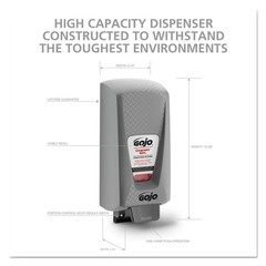 GOJO 750001 PRO 5000 9.31″ x 7.6″ x 21.2″ 5000 mL Hand Soap Dispenser – Gray New