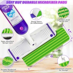 Reusable Pads Compatible with Swiffer PowerMop – 8Pack-15″Pads, Multicolor