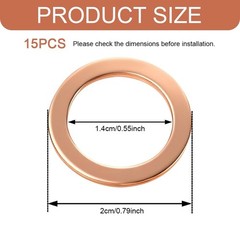 15PCS Oil Drain Plug Gasket, Oil Plug Washer, 14mm Copper Crush Washer Oil Se…