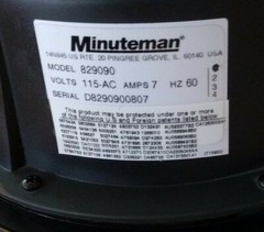 MINUTEMAN 829090 Lid Assembly – 115V – Prepaid Shipping