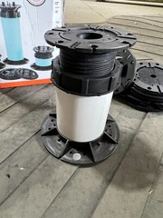Tile Tech Paver Hybrid Adjustable Pedestal System White & Black Stackable