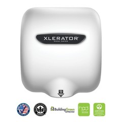 XLERATOR XL-BW Automatic High Speed Hand Dryer with White Thermoset Plastic C…