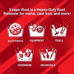 ER012 Heavy Duty – 128 oz., Rust Remover for Auto Parts, Hardware, Antiques |…