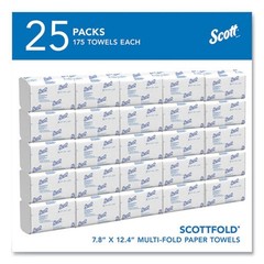 Scott 01960 7.8 in. x 12.4 in. 1-Ply Pro Scottfold Towels – WT (25 PK/CT) New