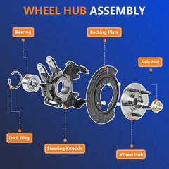 6PCS Front Wheel Bearing & Seal Kit Assembly Fit for Chevrolet 1971-1980 1981 19