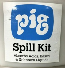 NEW PIG KIT365 HAZMAT SPILL KIT IN 50-GALLON WHEELED DRUM ACIDS BASES & UNKNOWN
