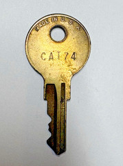 Bobrick Lock Key CAT 74 Made in U.S.A.