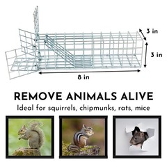 Excluder One Way Squirrel and Rodent Trap – Control Mice, Rats, Bats, Silver