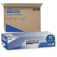 Kimtech 34705 Clean Room Wipes: Dry Pop-Up, 12.3 x 4.1″ Sheet, White