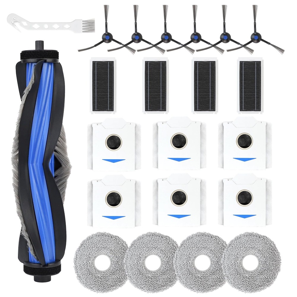 22 PCS Accessories for ECOVACS DEEBOT N30 Omni/ PRO Blue, Gray, White