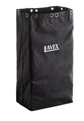 Premium Standard Black Vinyl Replacement or Spare Bag for Janitor Cart 25-Gal
