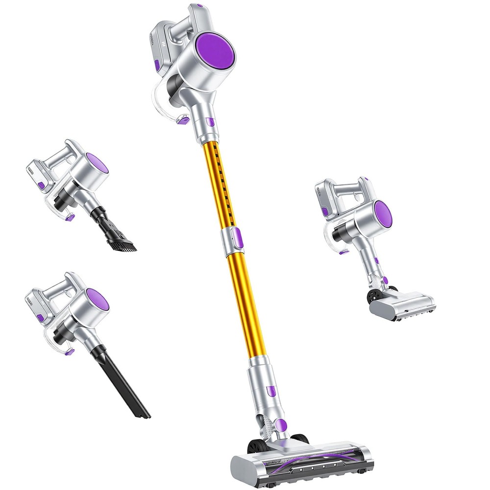 Olixis Cordless Vacuum Cleaner Flexible Pole3 Brush Heads Lightweight Wireless