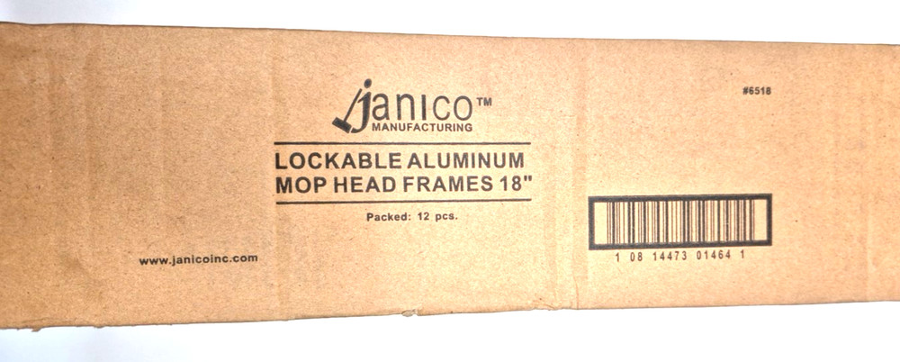 Janico 6518 Lockable Aluminum Plastic Mop Head Frame (Case of 12)