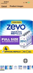 Zevo Trap Lock Refills Full Size Twin Pack 4 Refills