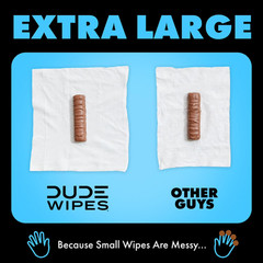 DUDE Wipes Flushable Wet Wipes XL Fragrance Free 400 Count 8 Packs Vitamin E
