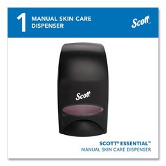 Scott 92145 1000 mL Essential Manual Skin Care Dispenser – Black New