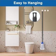 KeFanta Mop for Floor Cleaning,2 Pcs Cotton String Wet Mops Small, Blue