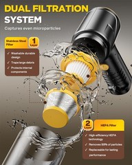 Svoko Handheld Vacuum Cleaner 21000Pa Suction Brushless Motor 4-In-1 Portable