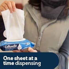 Cottonelle Fresh Care Flushable Wet Wipes Wipes 4 Flip-Top Packs 168 Total