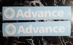 ADVANCE FLOOR SCRUBBER Decals Stickers 12″ Gloss white (2) FAST USA!