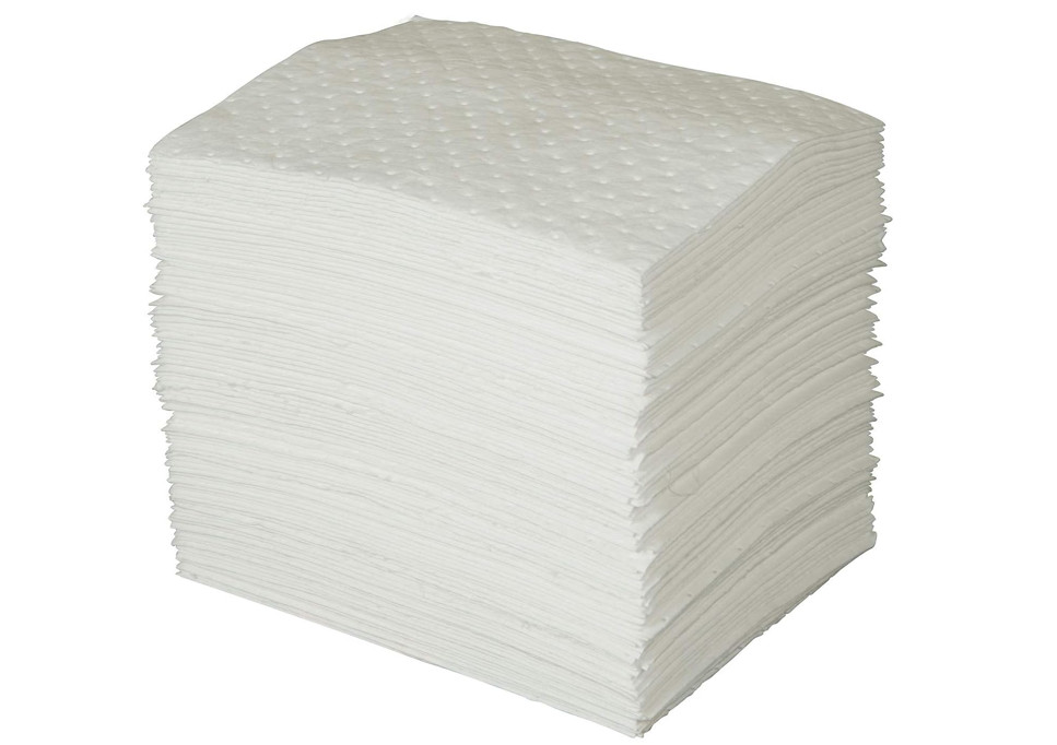 Brady SPC300 Medium Weight Oil Only Absorbent Pads with Enhanced Absorbency