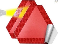 Slow Moving Vehicle Reflective Triangle Sticker, 2 Pack, 7″ x 8″, Diamond Grade