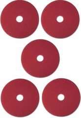 3M 5100 – Red Buffer Floor Pads – 15″ pads QTY 5