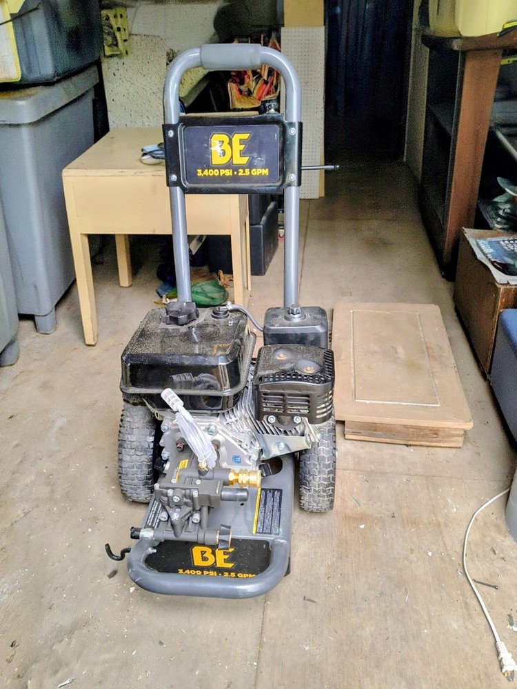 BE Powerease 225 Gas Pressure Washer 3400 PSI 2.5 GPM Wheel-Mounted