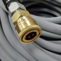 Proven Part 100FT. 3/8″ Pressure Washer Hose 4500PSI Gray With Quick Connects