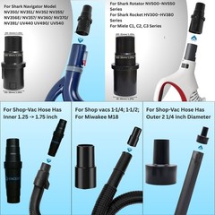 Replacement Vacuum Attachments & Brushes plus Universal Adapter 11PCS, Black